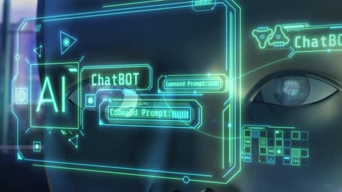 SciFi Artificial Intelligence Chatbot CloseUp