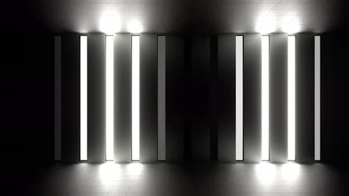 White Neon Color Wall Background Vj Loop In 4K
