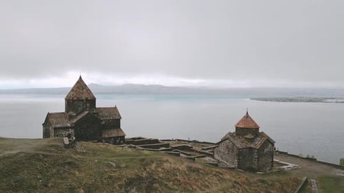 Sevanavank-Klosterkomplex (Ansicht von oben)