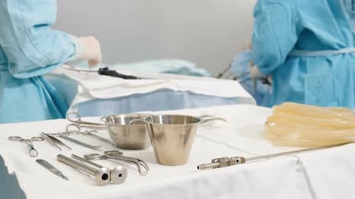Surgical Instruments Ready in Operating Room