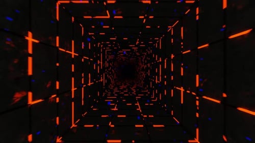Tunnel Orange With Particle Blue Loop Vj