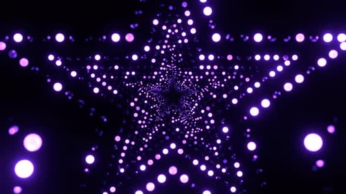Violett schimmernder sternförmiger Feiertags-Glitzer-Hintergrund, VJ Loop, 4K