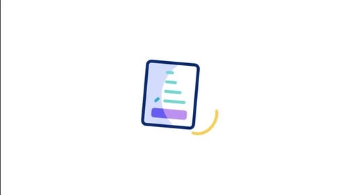 Flat Design Checklist Animation for Progress and Task Completion