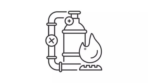 Gas industry line animation