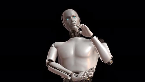 3D Thinking Robot Humanoid Artificial Intelligence