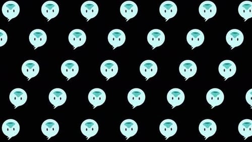 A cute duck head animated pattern design loop