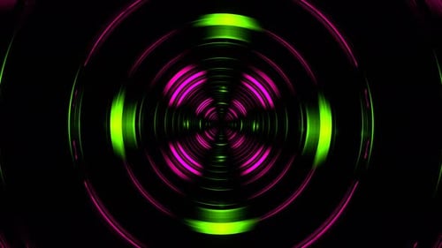 Pink And Green Kaleidoscope Corrugated Tunnel Background Vj Loop In 4K