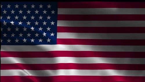 Waving United States Flag in Realistic Motion