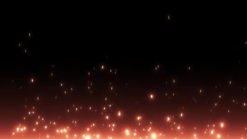 HD Fire Sparks Rising from Bottom | Cinematic Particle Loop with golden white Rising Sparks VFX