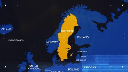 Digital World Map Animation with Glitch Zoom Effect