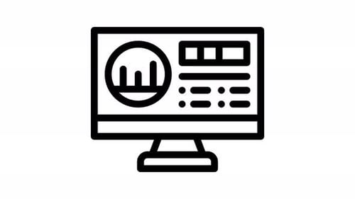 Animated Dashboard Data Monitor Line Icon