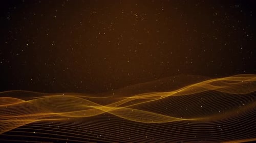 Gold Particle Glitter Award Luxury Summer Concept Background Motion Luxury Golden Particle