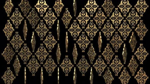 Luxurious Gold Filigree Rotating Decorative Background Animation