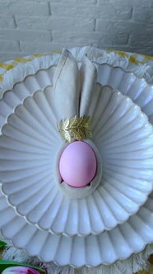 Vertical Video Easter Table Setting