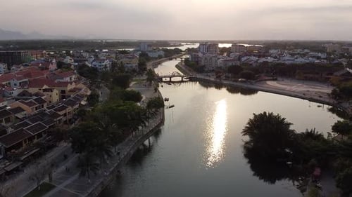 Aerial Thu Bon River Traditional and Historical Heritage of the Town of Hoi An