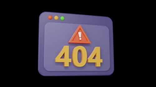 Erreur : icône 3D d'une boucle alpha d'un concept de cybersécurité