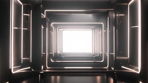 Futuristic Neon Corridor Frame