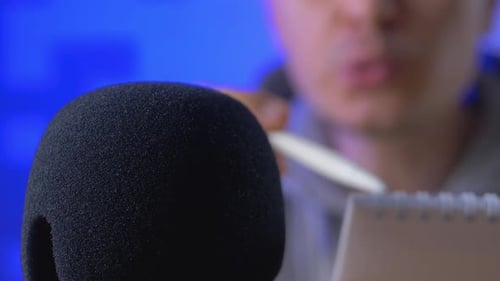 Recording Digital Audio Podcast in Studio