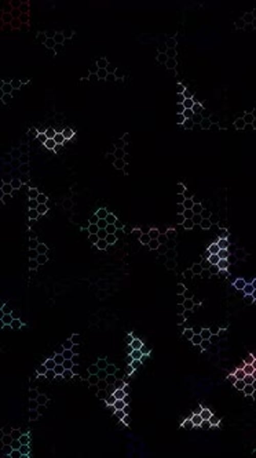 Futuristic Hexagonal Grid Glowing Light Technology Background