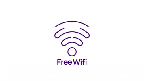 Modern Animated Free WiFi Icon Reveal