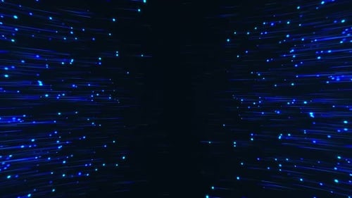 Futuristic Blue Digital Data Tunnel Background Loop