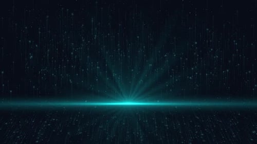 Futuristic Digital Particle Trails Cyber Space Shape Tunnel Texture Stream of Neon Rays Background