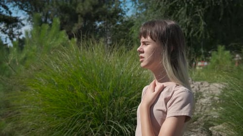 Stressed Teen with Asthma
