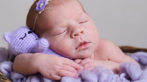 Cute Newborn Baby Sleeping