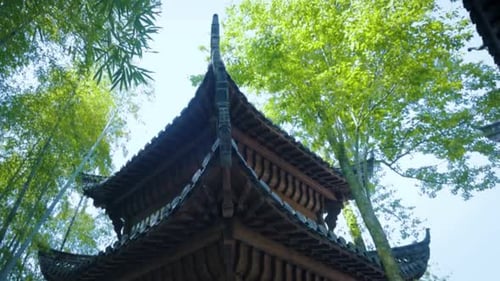 Cinematic View of Chinese Pavilion, 4K Shot