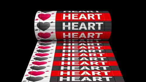 Heart Text Animation Loop