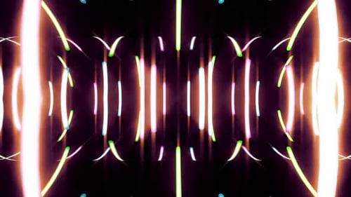 Vibrant Abstract Neon Light Ray Loopable Background