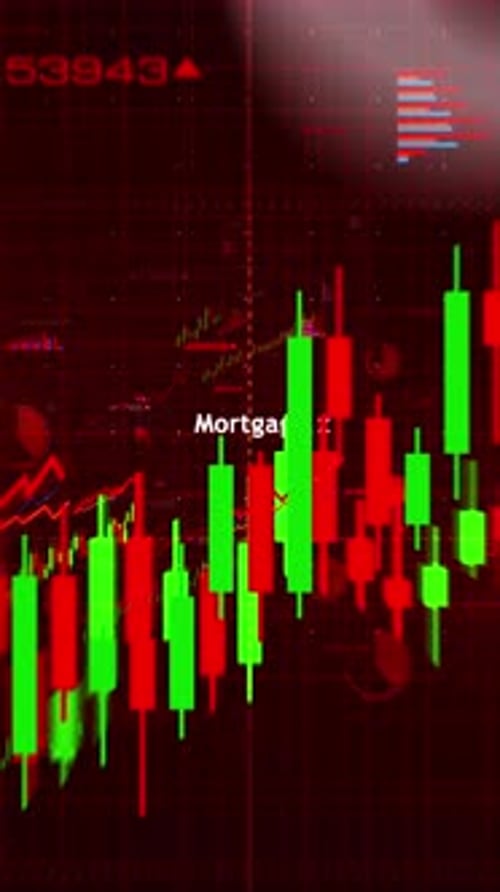 Real estate investment charts and graphs diagram vertical video