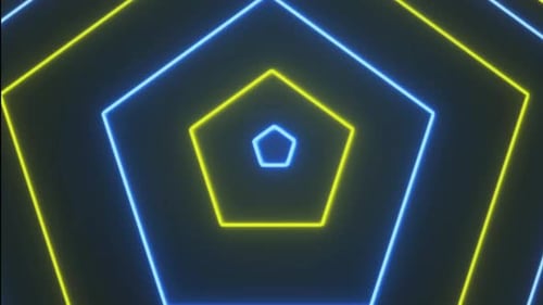 Abstract Background with Neon Lines