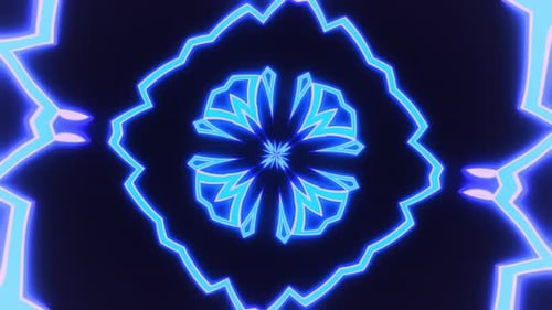 Le mandala au néon violet brille de mille feux