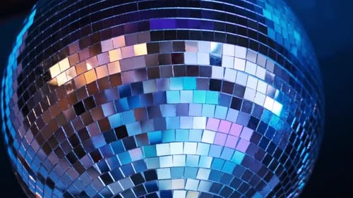 Rotating Disco Ball Close Up