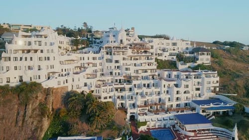 Aerial view of Casapueblo at sunset, Uruguay.