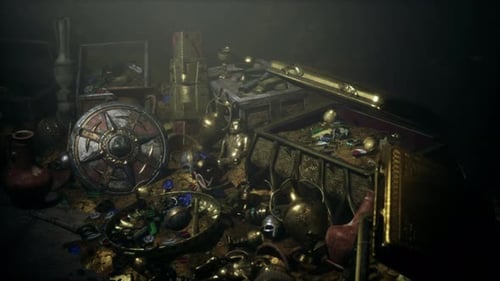 Gros plan sur les trésors et les accessoires vintage de luxe