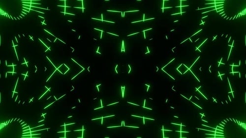 Green Minimal Neon Light Signal Symmetry Background Vj Loop In 4K