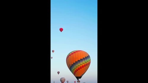 Hot Air Balloons Over Cappadocia - Aerial View