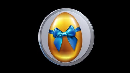 Transparentes Symbol für ein goldenes Osterei