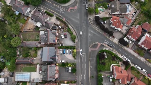Descending view of traffic in Southport UK