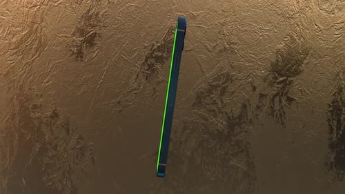 Animation green screen 3D smartphone on gold plate