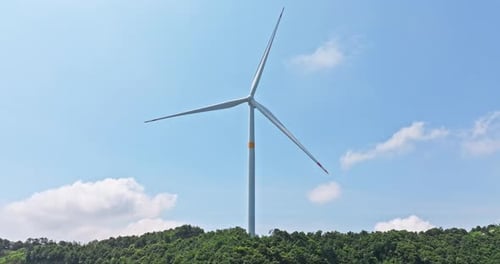 Aerial photo of wind turbines 00002