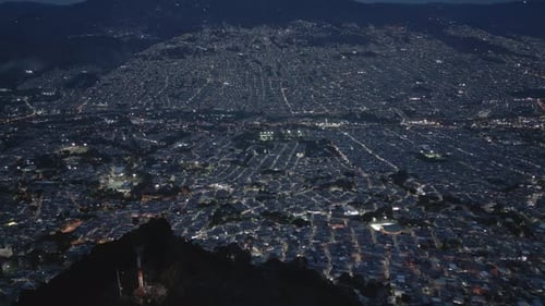 Downtown, Bogota, Colombia, night, the night lights that illuminate the city