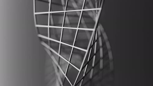 Looped 3D animation of the rotation of a geometric Mobius figure.