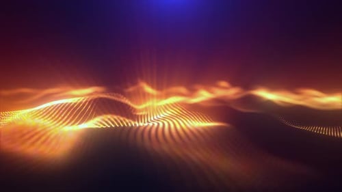 Yellow energy magic waves high tech digital morphing with light rays lines and energy