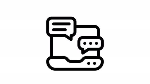Animated Laptop Chat Bubble Icon