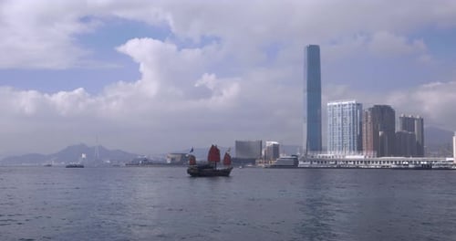 The Symbol Of Hong Kong Is A Boat With Red Sails