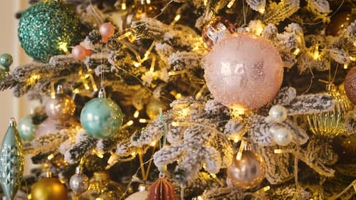 Close Up Of Decorated Christmas Tree 3