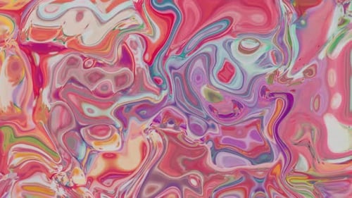 Abstract Fluid Paint Swirl Colorful Background Loop